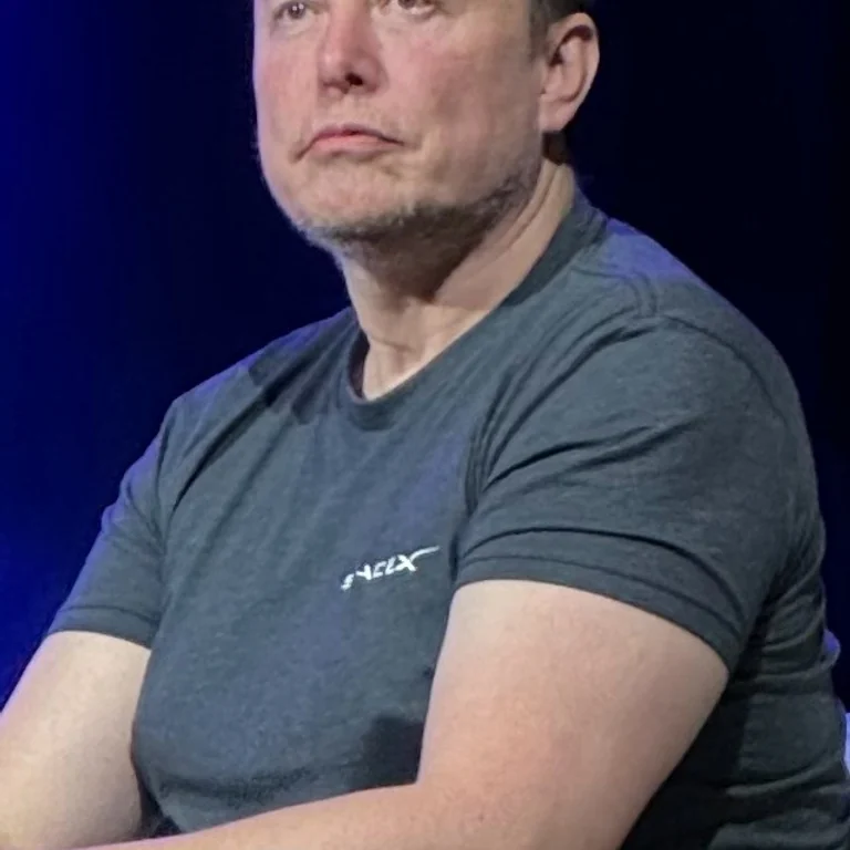 Original editorial portrait illustration for Elon Musk